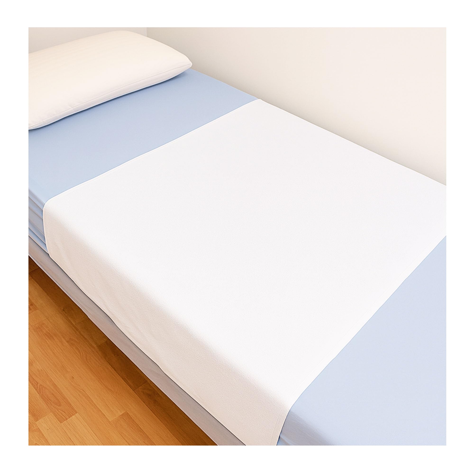 PimPam Factory Waterproof Cotton Bed Wetting Mattress Protector 80 x 190 cm - Pack 2 - Bed Protectors for Incontinence Seniors and Infants - Washable Bed Protector Up to 200 washes