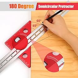 Edge Ruler Woodworking 17.3in, Violetfox 180 Degree