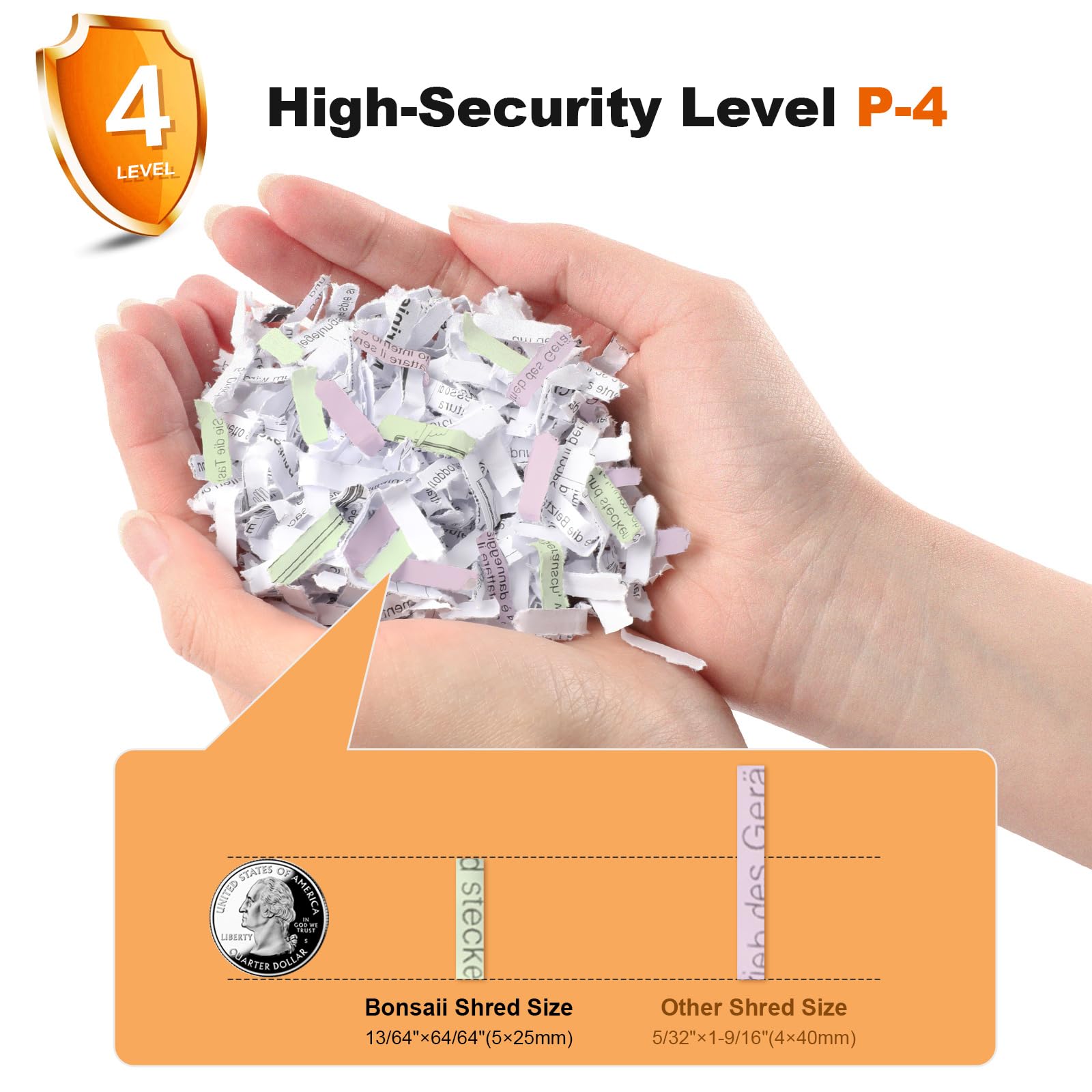 Bonsaii 12 Sheet Paper Shredder for Home Office, Heavy Duty Cross Cut Shredder with 5.5 Gal Pullout Bin, Home Shredder for CDs/Credit Card/Document/Mail, P-4 Security Level