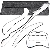 FeelFree Sport 4 in 1 Muscle Scraper Tool Set-Gua Sha Massage Scraping Tools for Soft Tissue Mobilization,Physical Therapy for Back, Legs, Arms