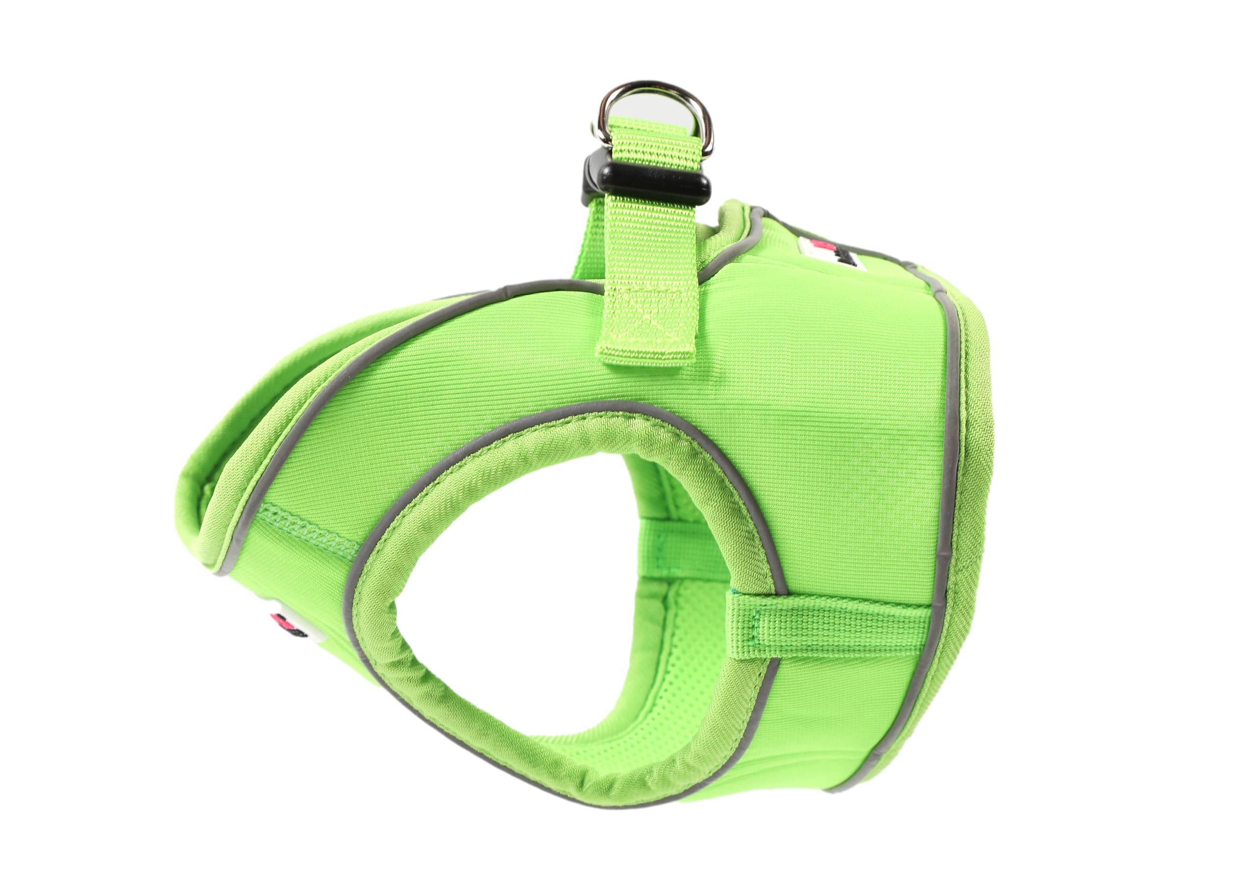 Doodlebone – Snappy Harness Dog Harness – Easy Step In Vest Style Harness, No Over Head Fit, Reflective & Machine Washable for Puppies and Small Dogs – Size 1, 31-35cm - Apple