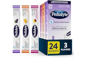Pedialyte Electrolyte Powder | Hydration Drink for Kids & Adults | Variety Pack: Grape, Strawberry Lemonade, and Orange, 24 Powder Packets