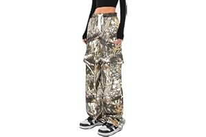 SESERAGI Cargo Pants Women Baggy Streetwear Y2K Drawstring Trousers Wide Leg Pants