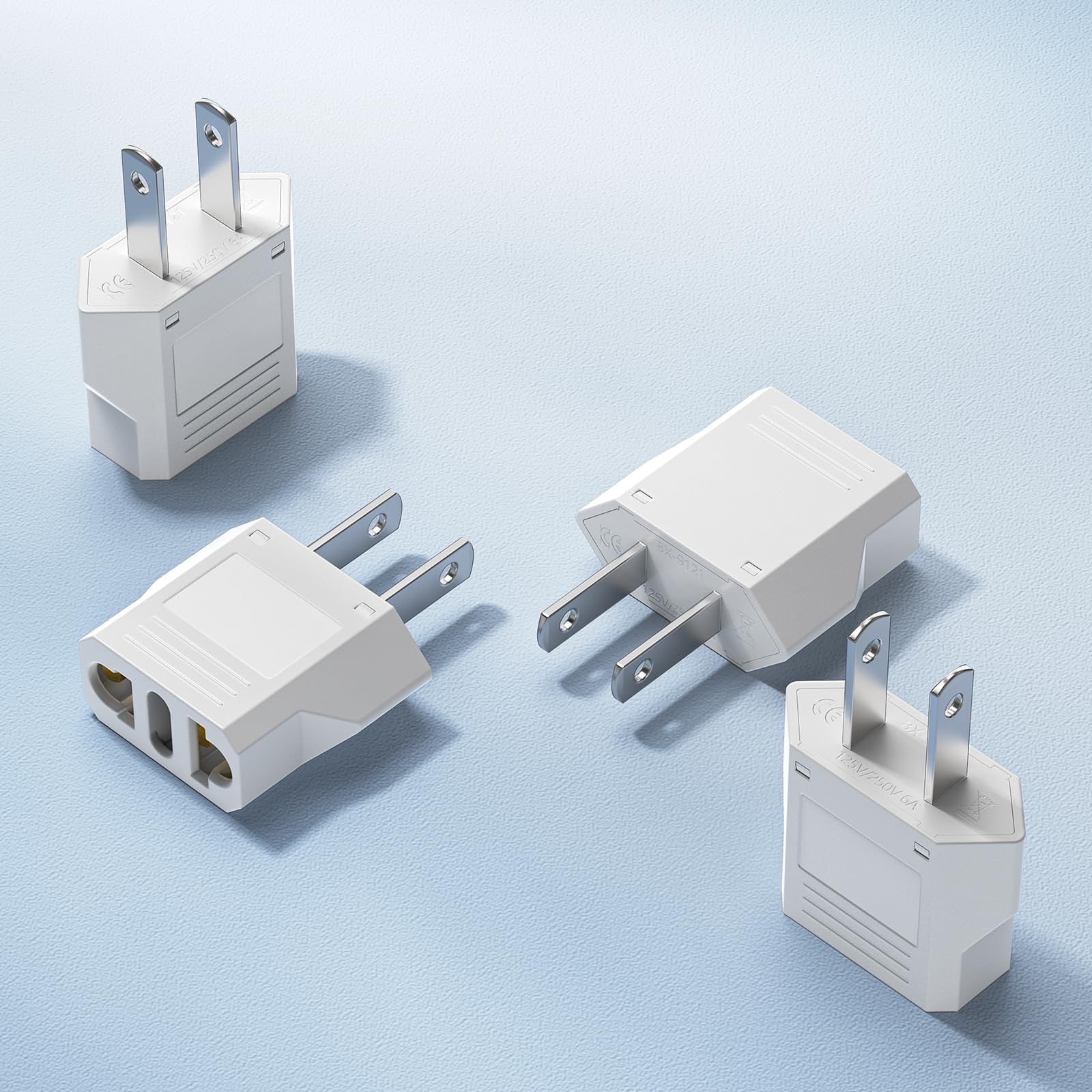 European to US Plug Adapter, SUPERDANNY EU to US Plug Adapter Converts ...