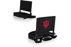 Picnic TIME NCAA Georgia Bulldogs Gridiron Stadium Seat, Lightweight, Portable Folding Chair for Bleachers and Benches, (Black)