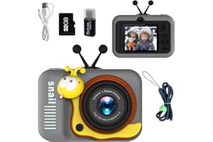 HUUFLYTY Kids Camera Toddler Digital Camera for Ages 3 4 5 6 7 8 9 Years Old Boys Girls, Christmas Birthday Gifts, Kids Digital Camera Toys for Birthday Gifts, Selfie Camera for Childrens (Black)