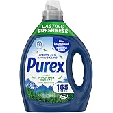Purex Liquid Detergent, Fresh Mountain Breeze, 82.5 fl oz, 165 Loads | Ultra-concentrated formula, powerful stain removal, long-lasting freshness, HE compatible