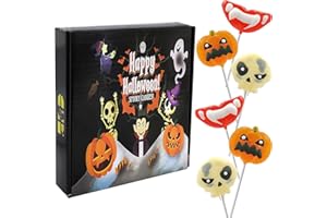 Fruidles Halloween Lollipop Suckers Candy, Spooky Candies, Great for Halloween Goody Bag Fillers, Individually Wrapped (12-Pack)