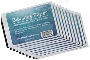 BENZ MICROSCOPE Bibulous Paper, 4" x 6", 50 Sheets per Book, Pack/10 Books (500 Sheets)