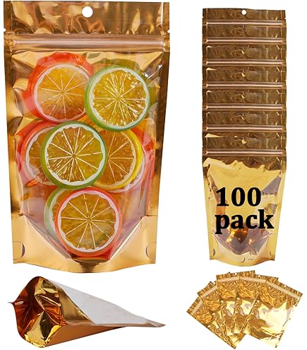 40PCS Resealable Small Mylar Bags For Food Storage Ziplock Mini Pouch - View #7