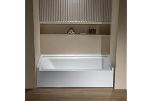 WOODBRIDGE 60” x 32” Alcove Soaking Bathtub in white with Right-Hand Drain Hole