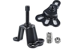 SOCPURO Universal Front Wheel Bearing Puller(Max 4-5/8") & Rear Axle Puller(Max 5-2/3") Set, 2 Pack Flange Type Wheel Hub Axle Remover Tools Kit with Forcing Bolt and Socket (Thread 5/8" *18)