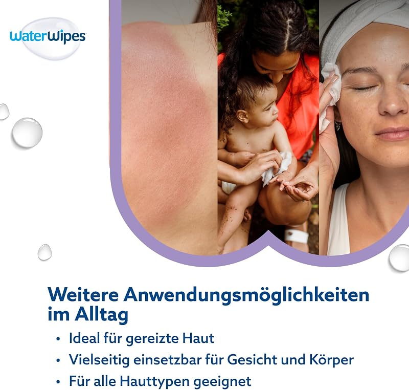 Sensitive+ Soothing Clean Wipes, 99% Wasser, parfümfrei, 6 Pack