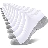 eallco Mens Ankle Socks Low Cut Athletic Cushioned Running Tab Socks 6 Pack