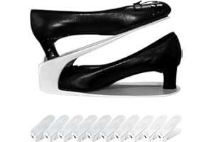 I M HOME LIVING One-Piece Shoe Slot Organizer 10 Pack, Space-Saving Stackers for Closet, Entryway & Shoe Rack | No Assembly Needed