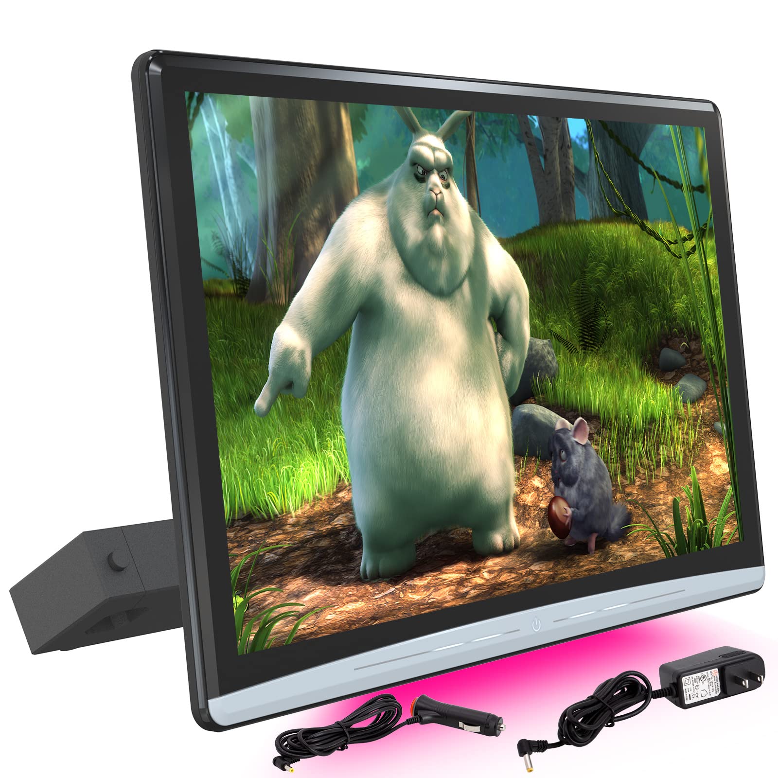 Photo 1 of 13.3 Inch 4K Android 11 Car Headrest Video Player, 2G+32G Rear Seat Car TV with 2.4G/5G WiFi, Car Headrest Screen Support Phone Wireless Connection Mirror Link, HDMI in+Out/Bluetooth/FM/USB
