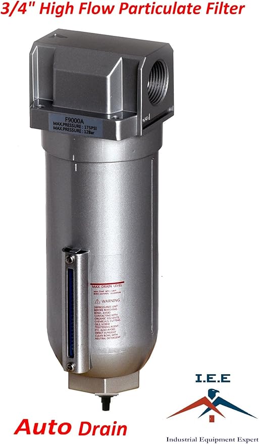 3/4" Inline Air Compressor In Line Water Moisture Filter Trap Separator