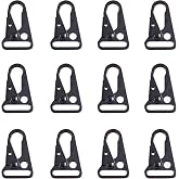 Azarxis Heavy Duty Metal Sling Clip with Enlarged Mouth - Tactical HK Hook Swivel Snap Buckle for Paracord, Webbing, Backpack Strap, Bag, Keychain, and Outdoor Gear