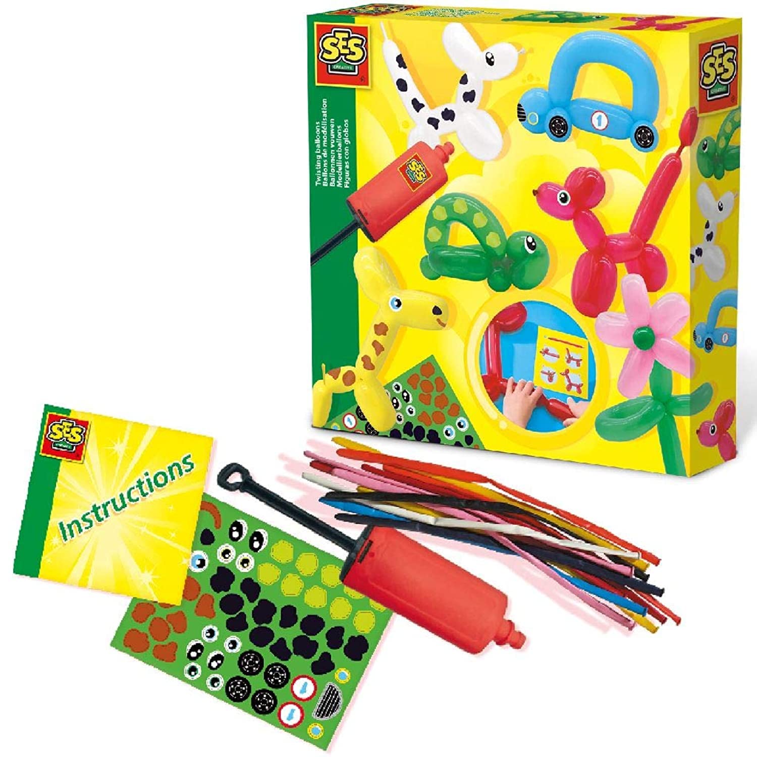 SES Creative 14017 Twisting Balloons, Diverse Colours
