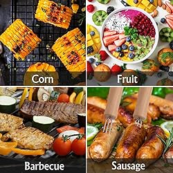 PEOUWNES Stainless Steel Corn Holders - 8 Pack with