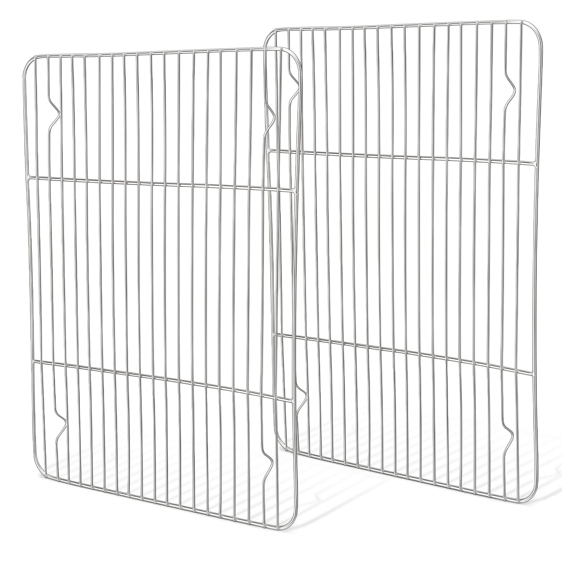 HaWare Cooling Rack Set of 2, Stainless Steel Wire Grill Rack for Oven Cooking Roasting Drying, 29.8 x 22.9 x 1.5cm, Baking Tray Rack for Cake/Meat/Cookie, Healthy & Dishwasher Safe