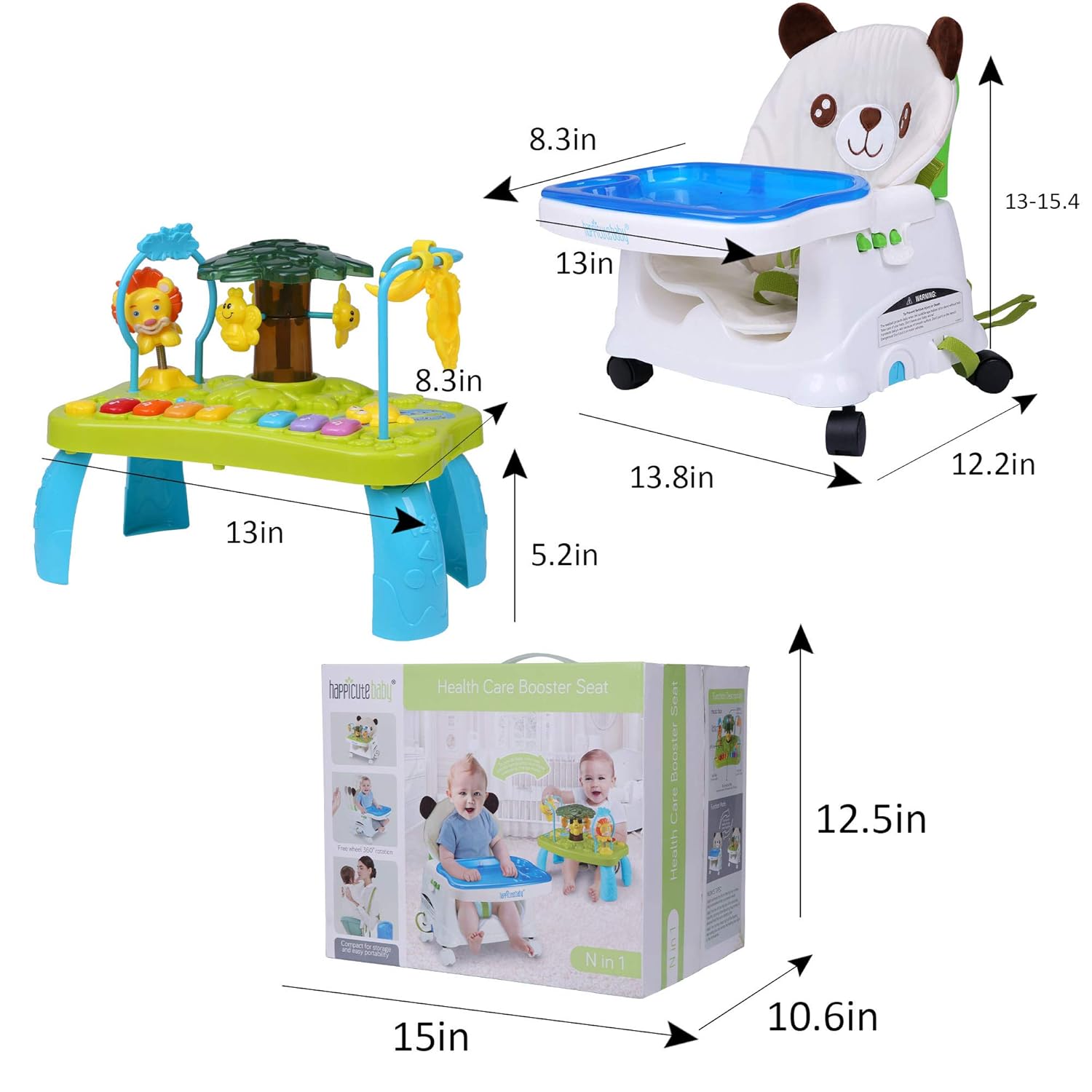 infant booster seat with tray