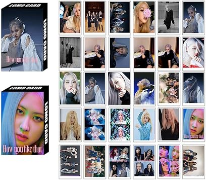 Amazon Com Kpop Blackpink Lisa Jennie New Album How You Like That Photo Cards Lomo Cards 30 Cards Pack Rose Office Products