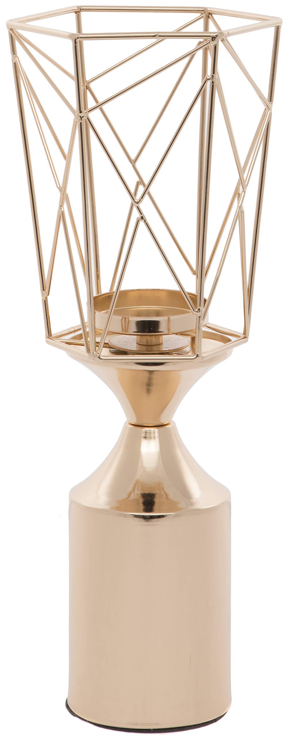 Medium Gold Torch Design Tealight Candle Holder