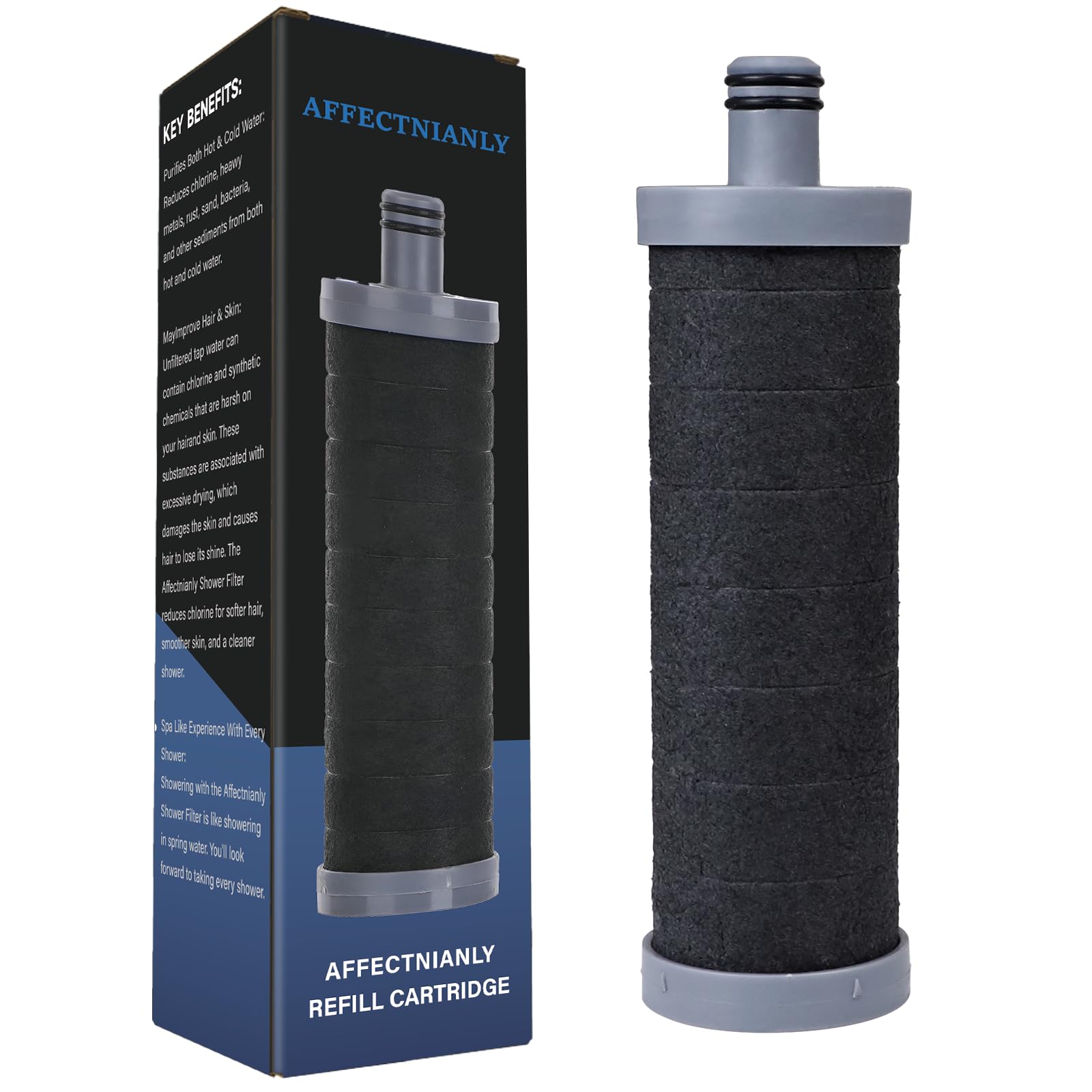 Photo 1 of Refill Cartridge For Aqua Youth Shower Filter 1 PCS | 2.0 Carbon Shower Filter removes chlorine, heavy metals and other impurities from the water, improving dry skin and hair