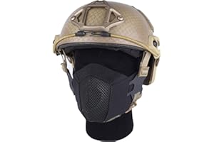 D.M.GEAR DMGEAR Airsoft Mesh Mask,Half Face Mask,Comfortable Adjustable Breathable,Tactical Lower Face Protective Mask for Outdoor