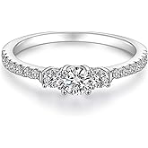 SHINYSO Wedding Band for Women Cubic Zirconia CZ Engagement Ring Anniversary Promise Eternity Jewellery Rings Size 4-10