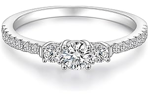 SHINYSO Wedding Band for Women Cubic Zirconia CZ Engagement Ring Anniversary and Promise Eternity Gold/Silver Ring Size 4-10