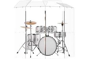 YSBLHCT Portable Drum Shield (4 panels with deflectors). 4 panels, 2ft x 5ft. Acrylic with stainless steel hinges and deflectors. Suitable for practice and performance.