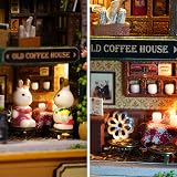Cuteefun Miniature Doll House Kit Coffee Time with LED Lights view 4