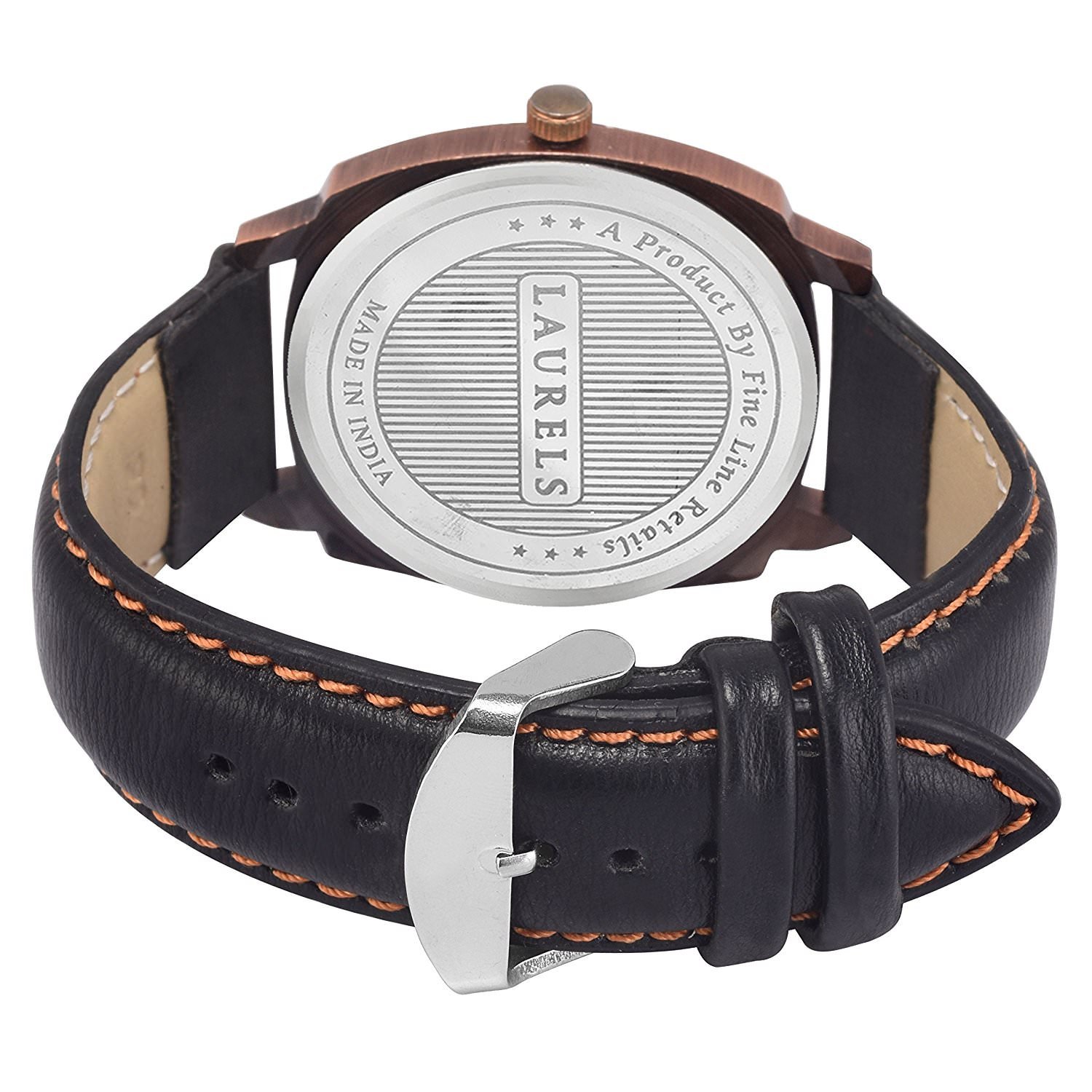 laurels carter black dial analog wrist watch - for men