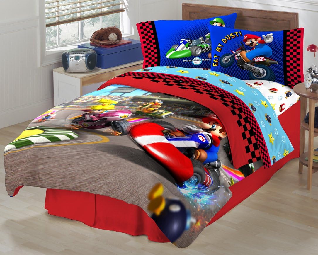 Super Mario Single Bed Size 3Piece Sheet Set Amazon.co.uk Toys & Games