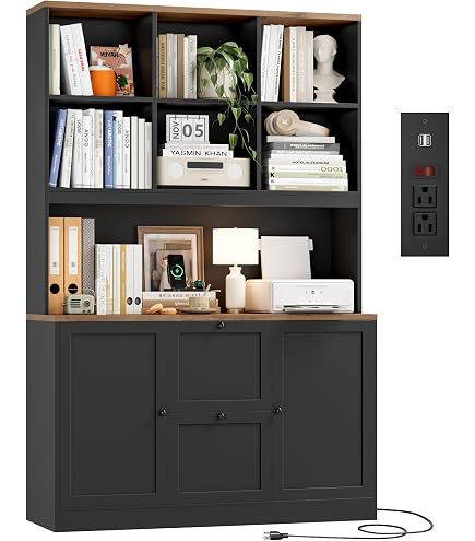 Amazon.com: NORTHSKY 72'' Tall Bookshelf with Power Outlet, 2