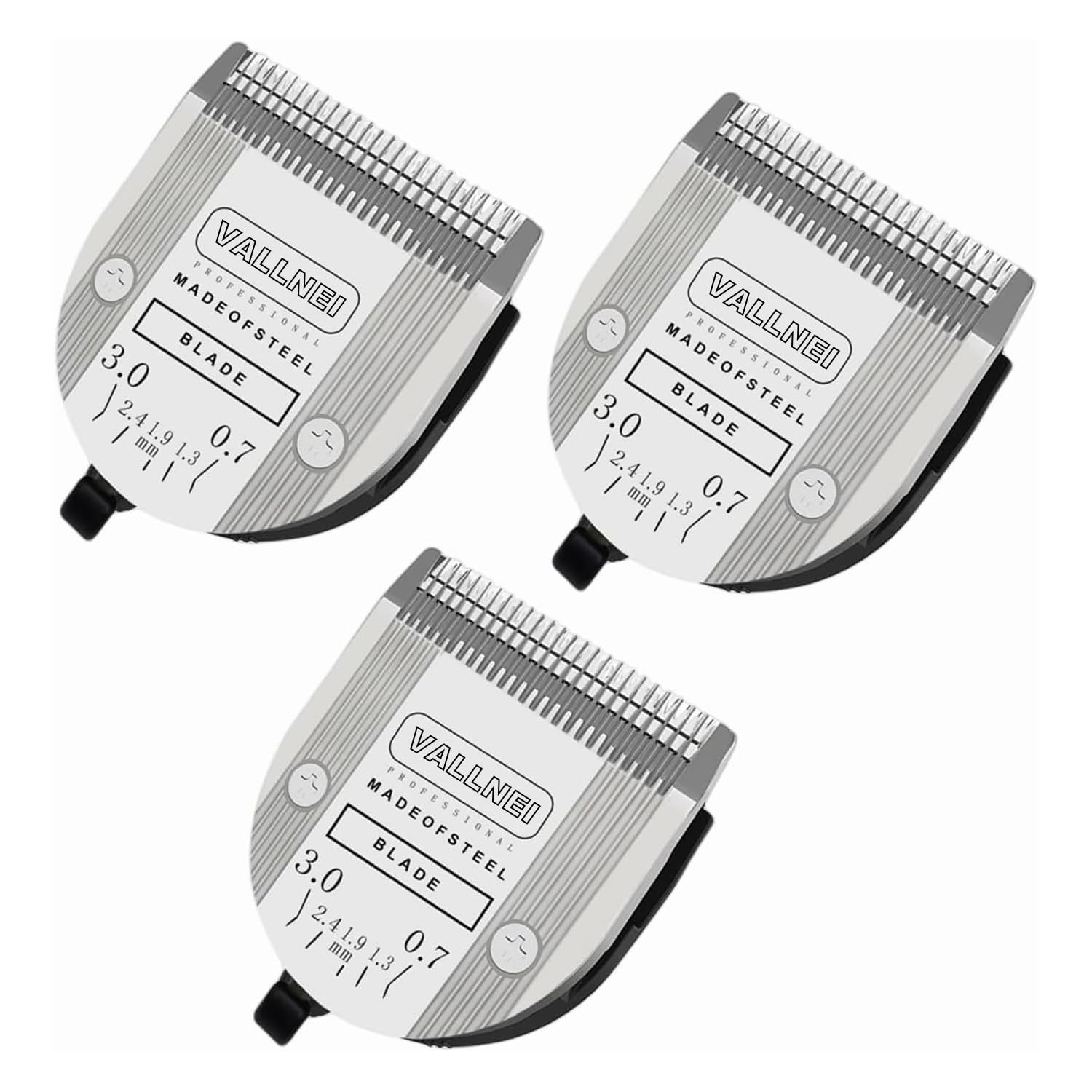 Photo 1 of 3 Pack Detachable Adjustable Pet Dog Grooming Clipper 5-in-1 Blade Compatible with WAHL Professional Animal Blade Arco, Bravura, Chromado, Creativa, Figura, and Motion Pet, Dog, and Horse Clippers