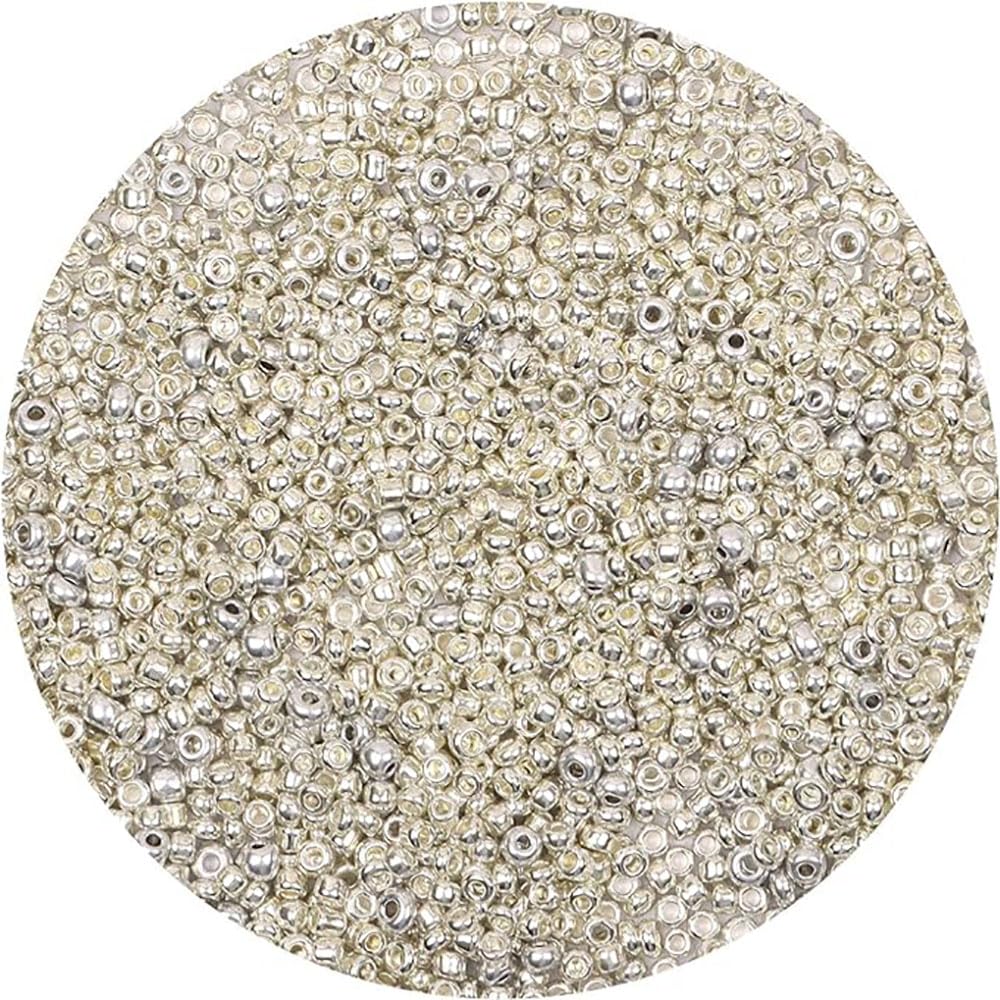 Gkelaly 10000Pcs Light Gold Glass Seed Beads Bulk for Jewellery Making, 2mm Small Pony Beads for Bracelet Necklace Earring Making & Crafting — image 1