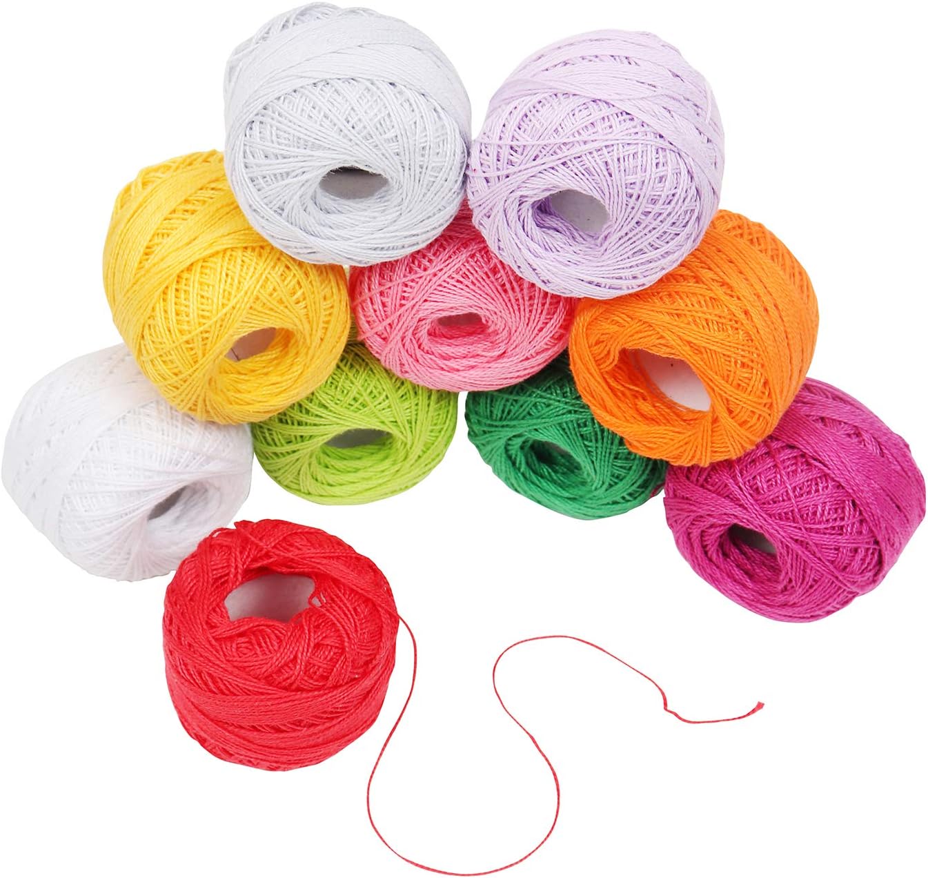 100% Cotton Embroidery Thread - 10G Assorted Color Ball