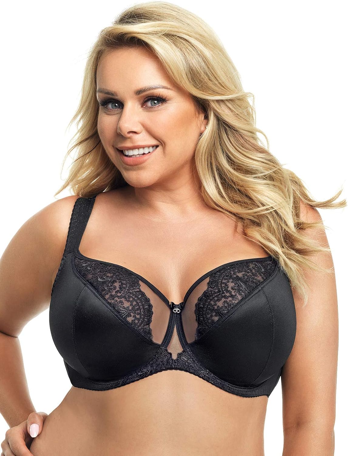 Gorsenia Milano K628 Women's Black Embroidered NonPadded Underwired