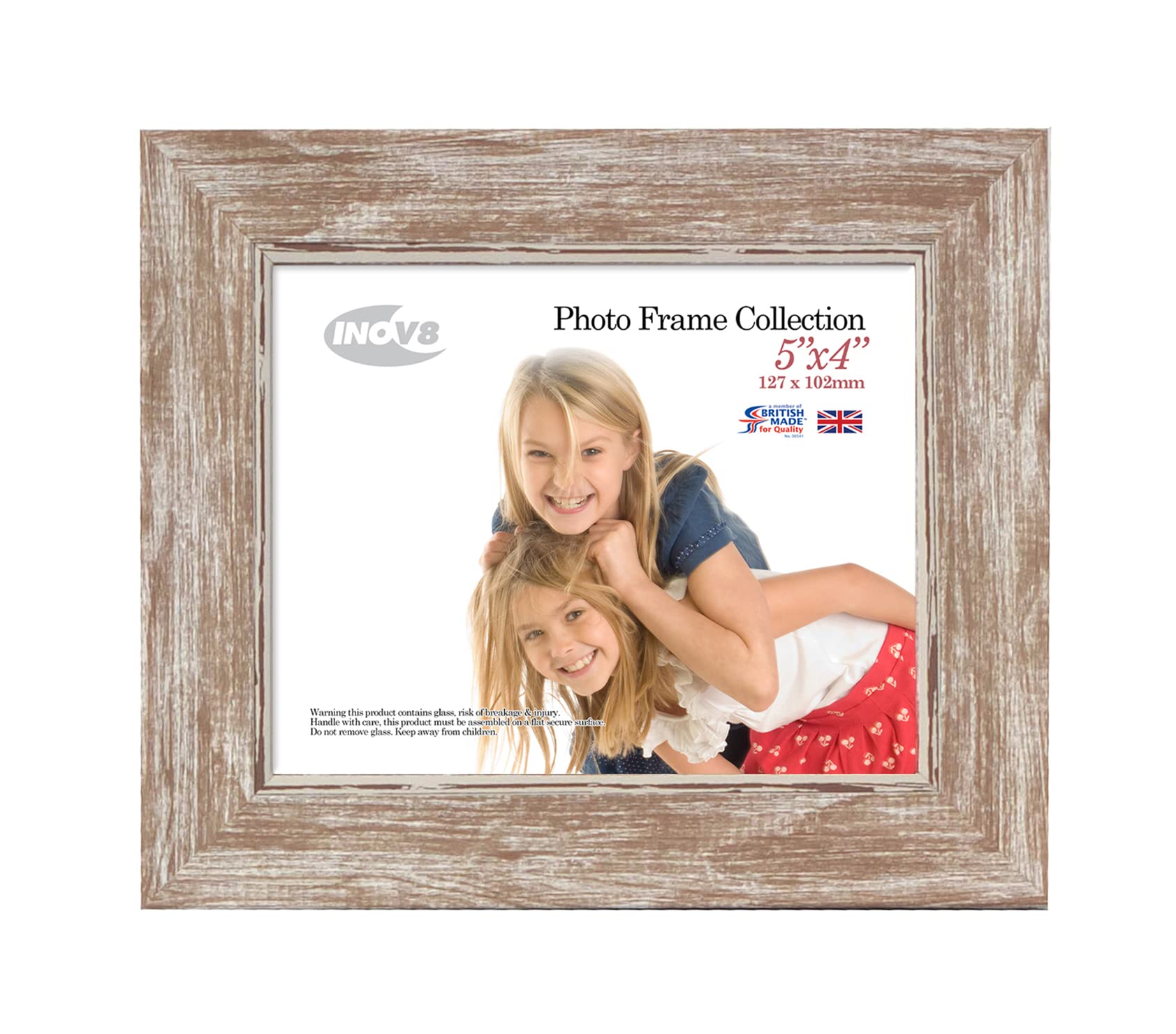 Inov8 Framing PFES-SWWA-54 Photo Frame, Wood, Washed Walnut, 5x4 Inch — image 1