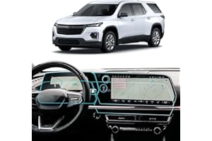 LANTU 4PCS Car Screen Protector for 2024 2025 Chevy Traverse RS/Z71/LT/LS & 2024 2025 Blazer EV Accessories 17.7In Navigation+11In Dashboard Nano Touchscreen Protector Film HD Clear Bubble Free