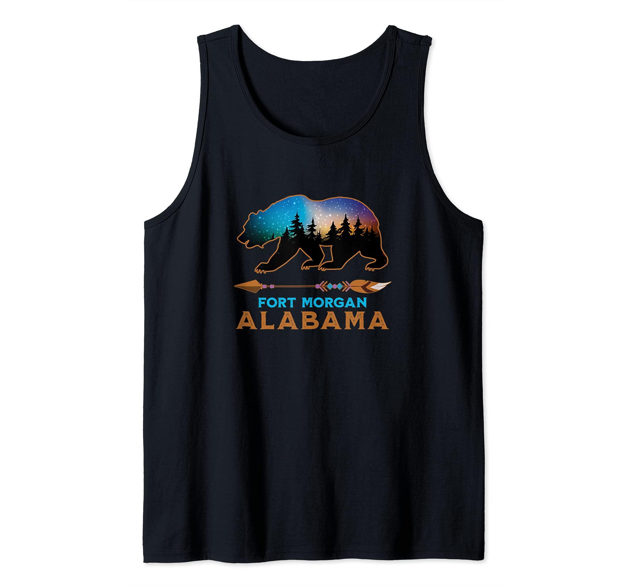 Fort Morgan Alabama US American Black Bear Vacation Souvenir Tank Top