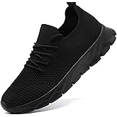 YOSFDC Womens Tennis Shoes Breathable Running Shoes Lightweight Mesh Casual Fashion Sneakers for Gym, Walking, Athletic Workout Footwear Size 7 Black