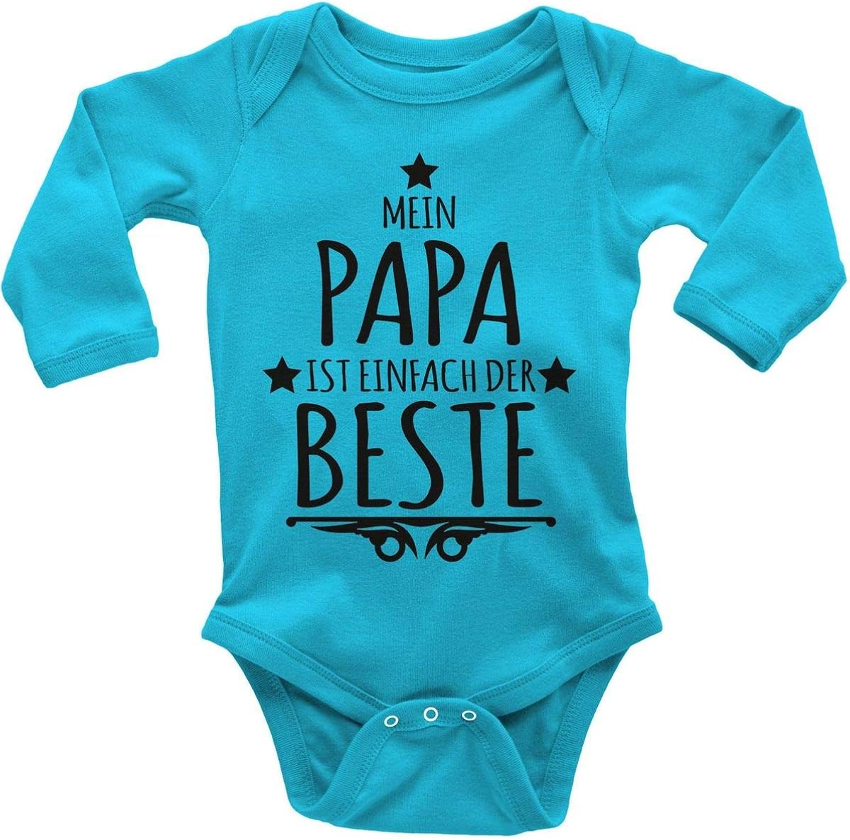 Mikalino Babybody mit Spruch für Jungen Mädchen Unisex Langarm Mein