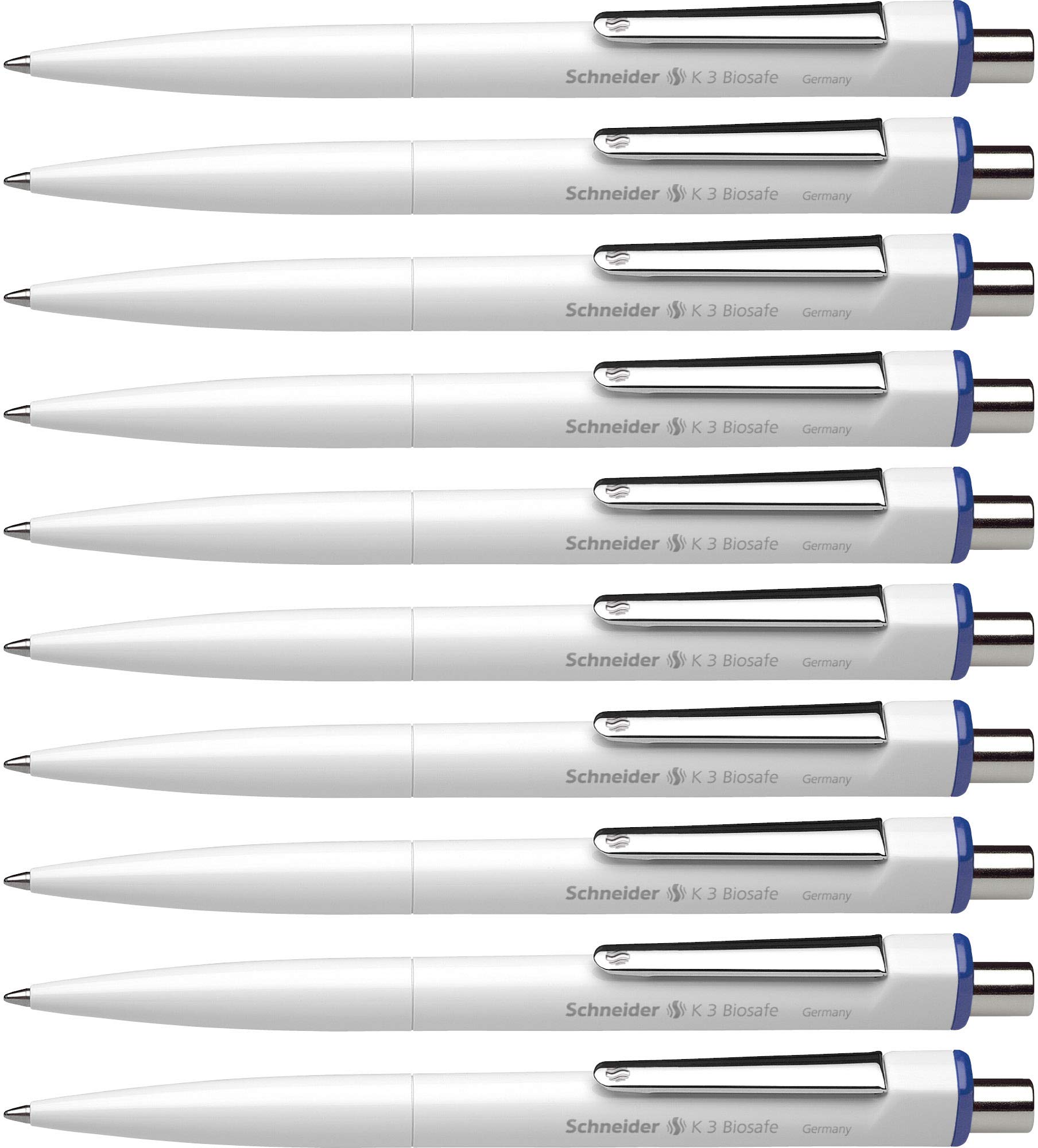 Schneider 739 ISO 12757-2 G2 Mechanical Ballpoint Pen K3 Blue M Indelible Pack of 10