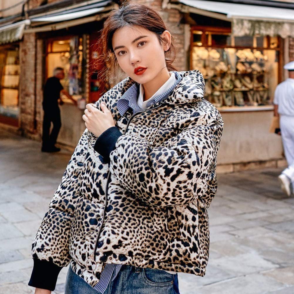 Big leopard print coat winter lady 