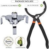 Toolwiz 2pcs Oil Filter Removal Tool 12" 3-Jaw Adjustable 64-115mm view 9