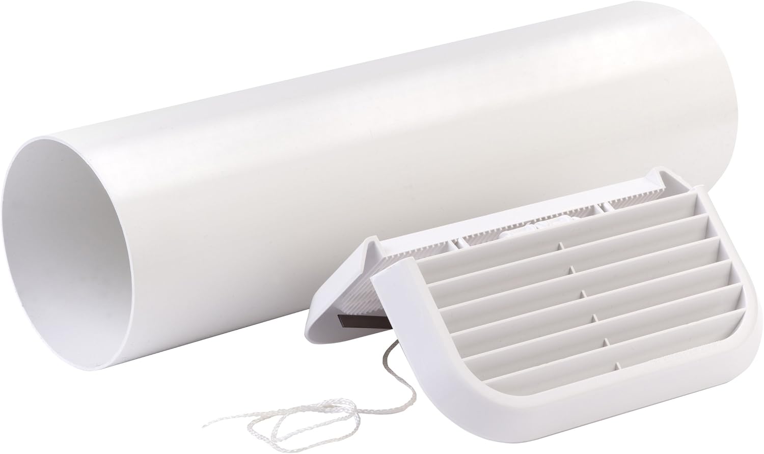 Xpelair SSWKWS Simply Silent W/Round Wall Kit - White, Square/Brown